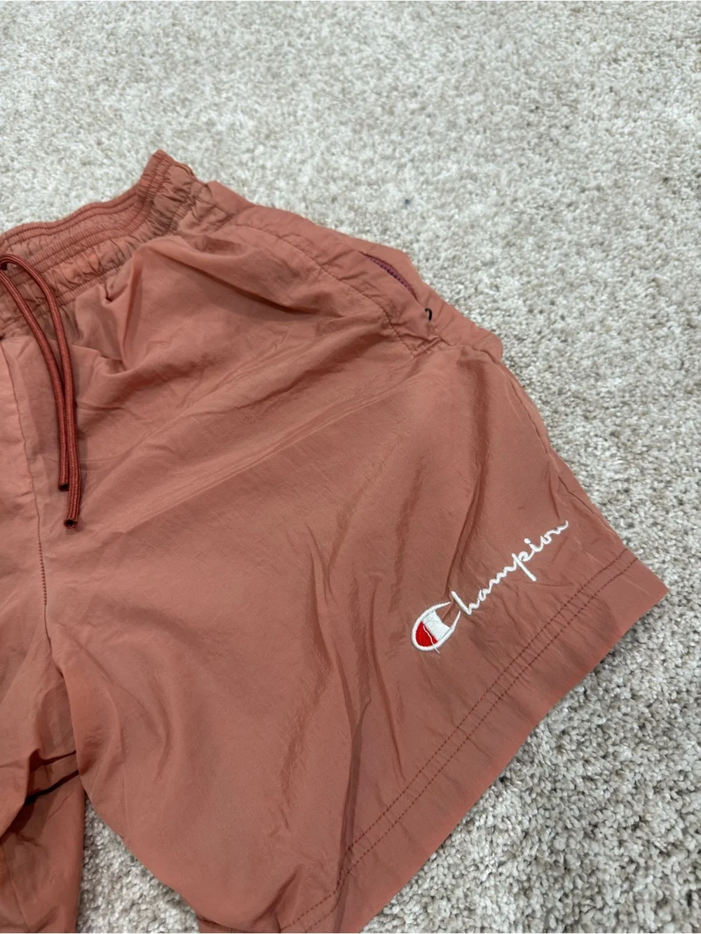 Champion Unisex Rusty Beige Brown Drawstring Athletic Shorts
